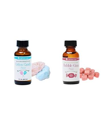 LorAnn SS Flavor combo Pack - Bubble Gum and Cotton Candy - 1 Ounce