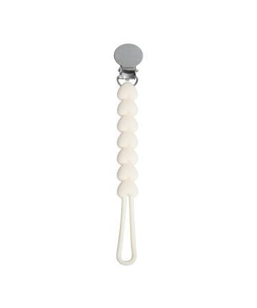 JIANIAO Silicone Pacifier Clip  100% Silicone Pacifier Strap with Clip Keeps Pacifiers  Teethers & Small Toys in Place  Features One-Piece Beaded Design & Silicone Cord