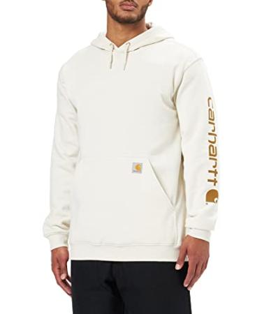 Carhartt Men's Loose Fit Midweight Logo Sleeve Graphic Sweatshirt Medium Malt