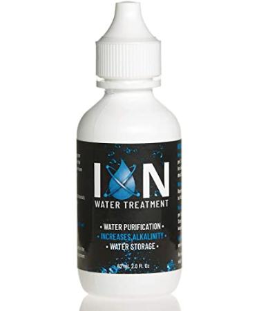 ION Alkaline Water Drops pH Booster | 7+ Year Water Storage Treatment & Purification Drops for Drinking | Use All Natural Ingredients 2 Fl Oz (Pack of 1)
