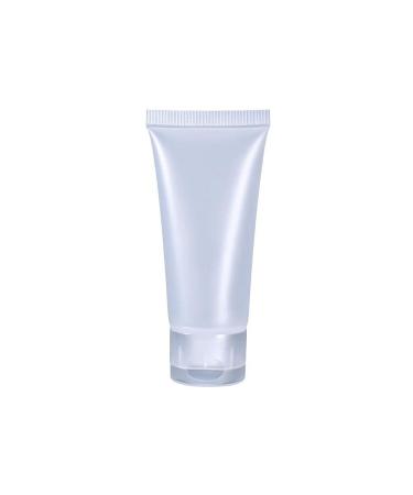 5Pcs 20ML Empty Cosmetic Tubes Portable Clear Refillable Bottles Travel Squeeze Lotion Containers with Flip Lid for Facial Cleanser Hand Cream
