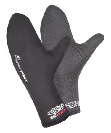 HyperFlex 6mm Cold Water Mitts Mesh Skin 'Oven Mitt' Scuba Diving Gloves Medium