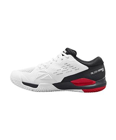 Wilson Men's Rush Pro Ace Tennis Shoes 9 White/Black/Poppy Red