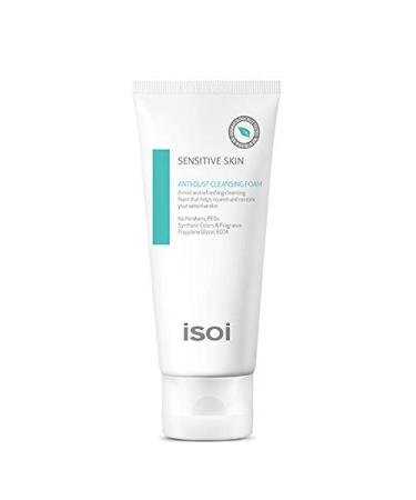 isoi Sensitive Skin Anti-Dust Cleansing Foam 100ml (3.38 fl.oz) | Calming Hydrating Facial Cleanser for Sensitive Skin | Pore Deep Cleansing Skin Protecting with Natural Ingredients Old ver