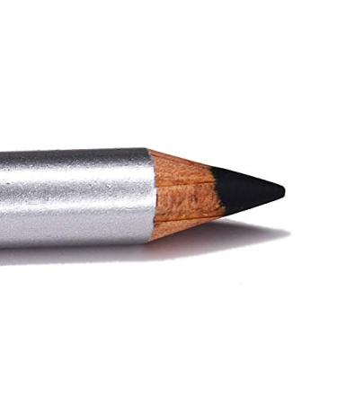 Pure Ziva Charcoal Dark Matte Grey Gray Sexy Smoke Wooden Eyeliner Pencil, Sharp Line Glides on Easily, HD Professional Eye Liner Smudge Proof Highly Pigmented No Animal Testing & Cruelty Free Charcoal Matte Grey