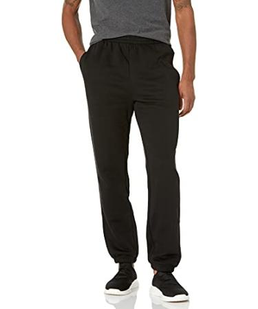 Amazon Essentials Men's Closed Bottom Fleece Sweatpants Large Black