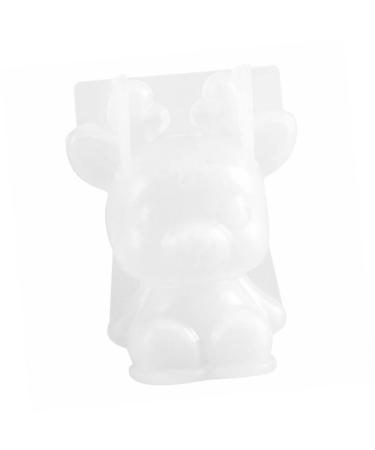 STOBOK Epoxy Deer DIY Silicone Mold Deer Antler Halloween Party Favors Halloween Decor De para Gelatinas Unicorn Silicone Epoxy Mold House Gifts White Resin Deer 3D Silica Gel Christmas