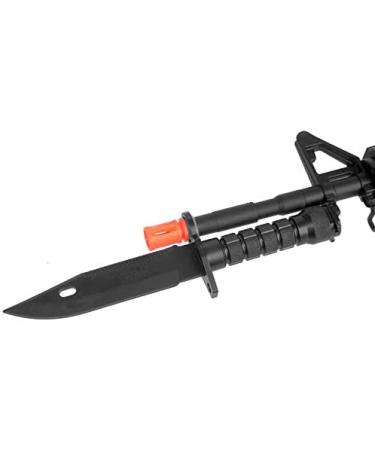 Lancer Tactical M9 Santoprene Rubber Blade Bayonet Disarm Trainer Knife with Sheath (Black) - Buy Online on SooperMarket.com