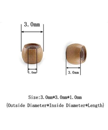 600pcs Light Brown Vlasy Silicone Lined Nano Rings Beads for Nano Tip Hair Extensions - Micro Nano Beads - Pack of 1 - Buy Online on SooperMarket.com