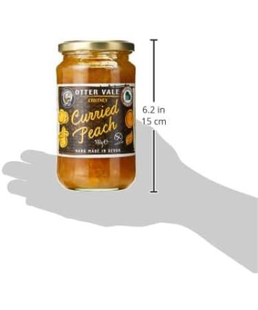 Otter Vale Curried Peach Chutney - Handmade in Devon, Gluten-Free, 500g Glass Jar - Buy Online on SooperMarket.com