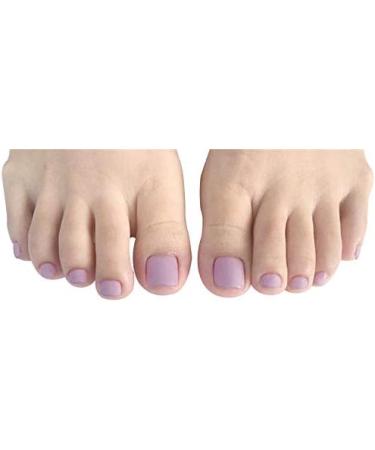 24pcs French Matte Fake Toenails for Women Short False Toenails with Full Cover Design Sticker On Toe Nail Artificial Toenails Glue On Toe Nails for Women Pink - Buy Online on SooperMarket.com