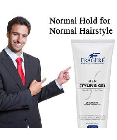 Fragrance-Free Men's Hair Styling Gel 8 oz - pH Balanced & Hypoallergenic for Sensitive Skin - Normal Hold for Hairstyles - Bumps Be Gone - 1 Pack - Buy Online on SooperMarket.com