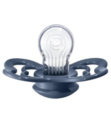 BIBS Supreme Collection BPA-Free Baby Pacifiers - Set of 2 Steel Blue Soothers | Made in Denmark | Size 0-6 Months - Buy Online on SooperMarket.com