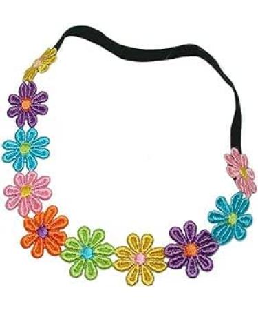 Bling Online Multi Colour Daisy Chain Elasticated Headband Hair Styling Accessories Hair Care