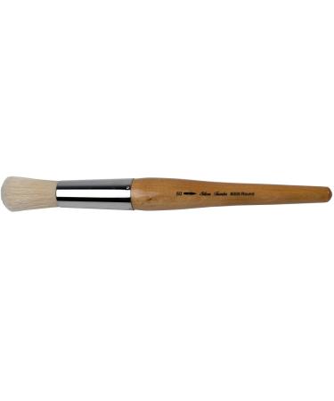 Silver Brush Limited 800050 Silver Jumbo Round Brush  Large Murals  Easel Painters and Furniture  Size 50  Mid Length Handle Round Size - 50