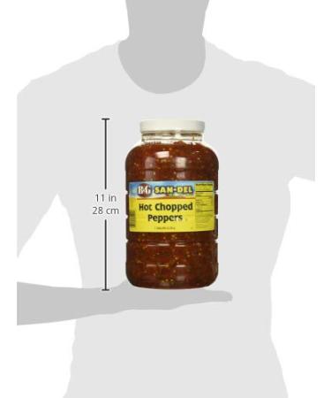 B&G San-Del Hot Chopped Peppers 1 Gallon - Premium Quality Spicy Condiment - Buy Online on SooperMarket.com