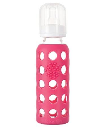 Lifefactory 4oz/9oz Glass Baby Bottle 2pk - Pink/Raspberry - BPA-Free - Buy Online on SooperMarket.com
