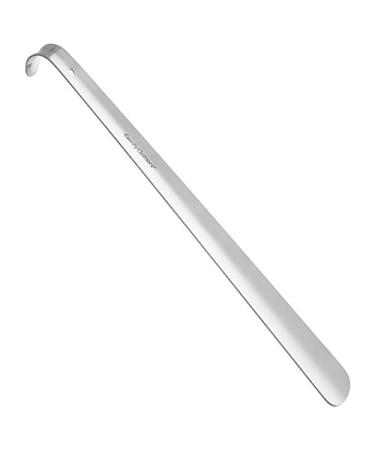 Comfy Clothiers Long Handled Metal Shoe Horn - Heavy Duty (16.5-inch - 42cm) Steel Shoehorn for Boots and Shoes 1-pack