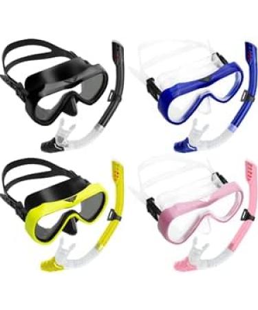 SwimStars Snorkel Set for Women and Men - Anti-Fog Comfortable Mask with Tempered Glass - Ideal for Swimming, Snorkeling, and Scuba Diving - Yellow - Buy Online on SooperMarket.com