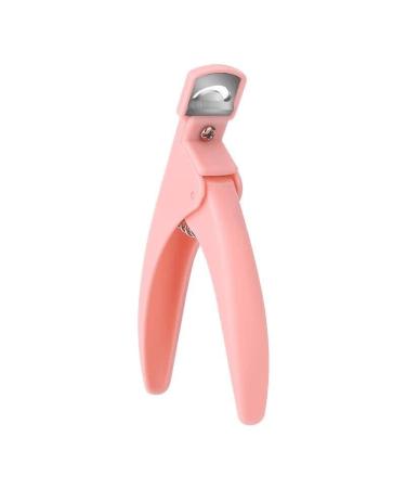 zalati False Nail Clippers Acrylic Gel Nail Tips Cutter Triple Cut Catcher Trimmer for Manicure Tool Art Salon Home - Pink