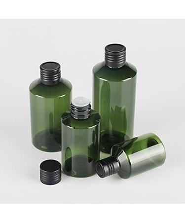 Tianzd 6-Pack 200ml Green Plastic Bottles with Black Aluminum Screw Caps & Orifice Reducers - Ideal for Essential Oils & Cosmetics | International Shipping Available - Buy Online on SooperMarket.com