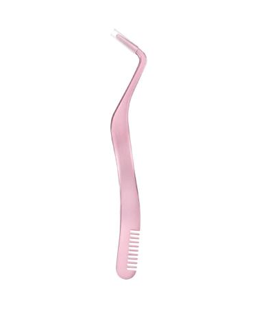 FOMIYES Eyelash Tweezers with Comb Eyelash Tweezers for False Lashes Ergonomic Eyelash Tool Convenient Eyelash Tweezer Eyelash Mascara Pink Miss Stainless Steel Belt Major