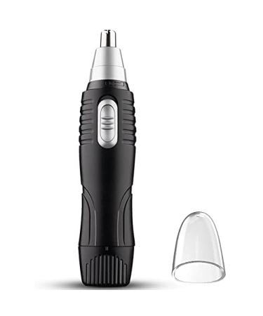 Nose Hair Trimmer, Ear and Nose Trimmer Clipper, Nose Trimmers Cordless for Man Woman,Trimming Tool with IPX7 Waterproof, Nose & Facial Hair Safety Scissor (Black) Black-c