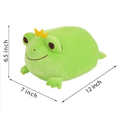 JUNERAIN Super Soft Frog Plush Stuffed Animal 30cm - Fluorescent Green | Cute Squishy Hugging Pillow Toy for Kids, Toddlers, Boys, Girls - Cuddly Frog Decoration - Buy Online on SooperMarket.com