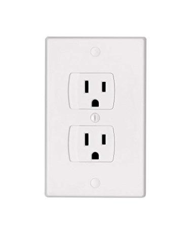 Ziz Home Self-Closing Childproof Outlet Covers | 4 Pack | White | Universal Electric Outlet Cover - Baby Proof Kit - Child Safety Wall Socket Plug - Durable ABS Plastic - Protection | Proofing - Buy Online on SooperMarket.com