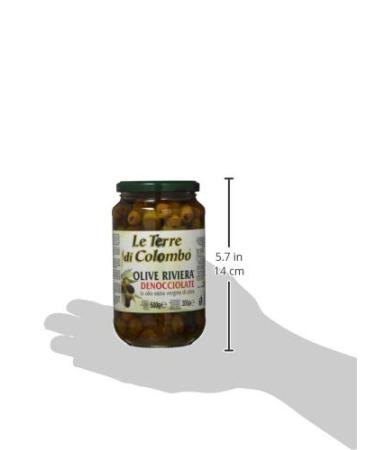 Buy Le Terre di Colombo Pitted Riviera Olives in Extra Virgin Olive Oil - 500g - International Shipping Available - Buy Online on SooperMarket.com