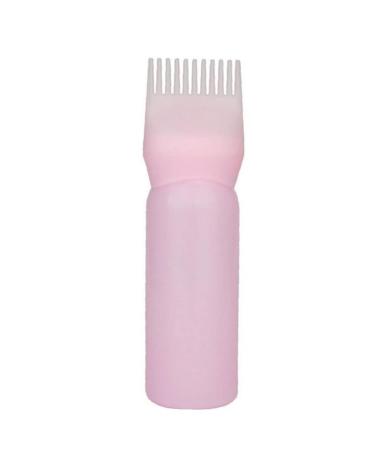 Haowul 1PC root comb applicant bottle 4OZ applicator bottle for hair dye bottle applianter brush of completed scale (pink)