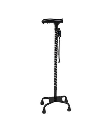 Quad Walking Stick Balancing Mobility Aid for Men and Women Lightweight Walking Cane with LED Flashlight Four Prong Sturdy Aluminum Crutch for Elderly