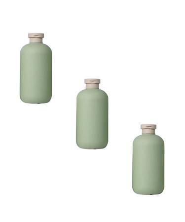 minkissy 3pcs Flip Cap Shampoo Bottles Empty Sub Package Squeeze Bottles Shower Gel Bottle Refillable Containers for Shampoo Lotions Cream Wash Conditioner Green 1 16.3x7.6cm