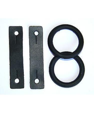 Amidale Peacock Rubber 1 Pair Rings & Leather Tabs For Safety Stirrup Irons Rubber Rings