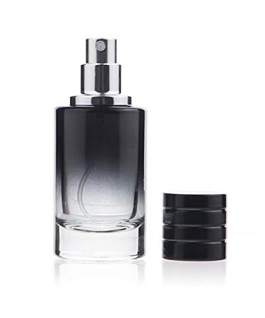 30ml Gradient Glass Perfume Bottle Empty Cylindrical Bottle with Fine Atomizer (Black)