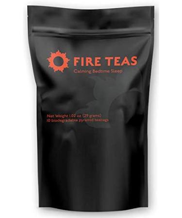 FIRE TEAS - Calming Sleep Tea - Bedtime Herbal Tea - Organic Valerian Root, Lemongrass, Chamomile, Cardamom, Cinnamon, Ginger - For a Good Night's Deep Sleep - Night Cleanse Calming Bedtime Sleep