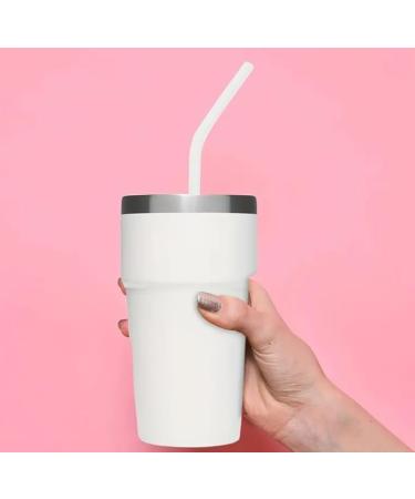 10 All Straws - Reusable Silicone Straws for 30 and 20 oz - Flexible Easy to Clean with 1 Carrying Bag and 2 Cleaning Brushes Multicolor BPA Free Bent Smoothie Straw - Buy Online on SooperMarket.com