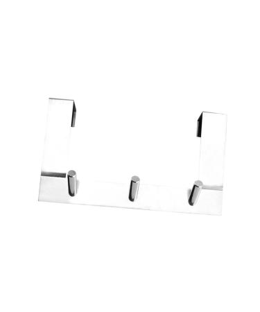 Baluue Clothes Hanger 2pcs Stainless Steel Hooks Coat Hanger Hook for Door Hook Hanger Metal Bedroom Door On The Door Coat Hooks