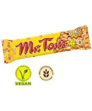 Mr Tom Peanut Brittle Bars Nut Vegan Hamper x 12 Bars and TinTastic Silver Window Lid Refillable Tin - Buy Online on SooperMarket.com