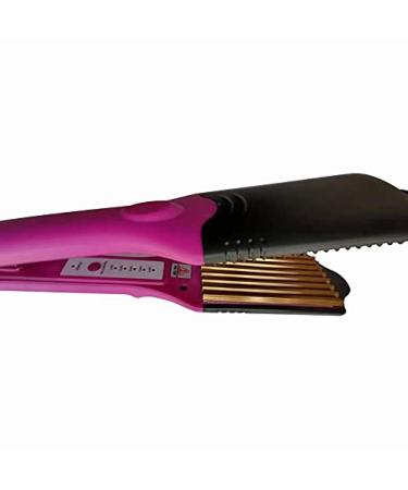 4 in 1 Hair Crimper & Wave Curler - Interchangeable Plates for Fluffy Styles | Purple Hair Styling Tool - Buy Online on SooperMarket.com
