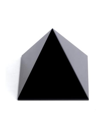 Stone +Natural Black Obsidian Pyramid Singing Stones for Paper Weight Balance Gemstone Decoration ERTEYIN