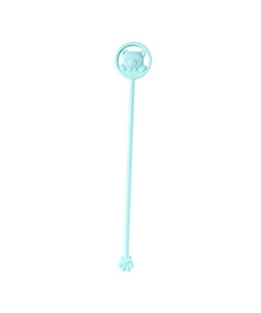 Baoblaze Cartoon Stirrer Kids ACCS Drink Stick Bar for Chocolate Paddle Blue Blue