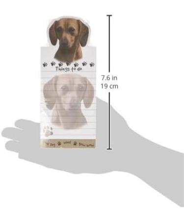 Dachshund Magnetic List Pads - Unique 8.5x3.5 Sticky Notepad for Dog Lovers | International Shipping - Buy Online on SooperMarket.com