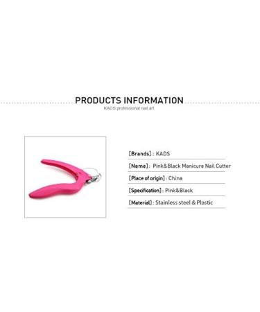 KADS Pink Nail Scissors for Acrylic Nail Art | Precision False Nail Clipper & Cutter for Manicure - Buy Online on SooperMarket.com