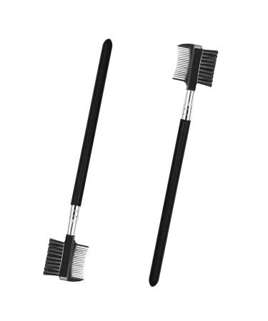 2 PCS Eyelash Comb and Eyebrow Brush Comb Eyebrow Eyelash Brush Makeup Tool for Eyelashes extension (Pack of 2)) 2 Count (Pack of 2)