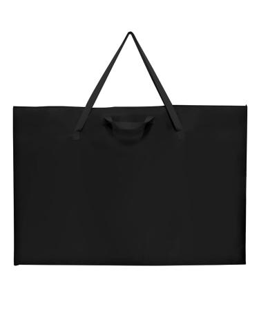 ZKOO Large Size Art Portfolio Tote with Nylon Shoulder Poster Board Storage Bag 24"X 36" Student Art Work Portfolio Case BLACK