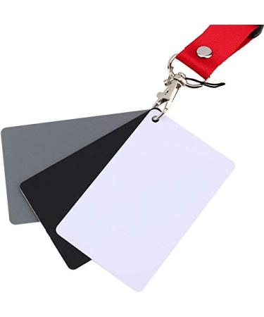 3 in 1 18% Gray/White Balance Card Digital Photography Exposure Color Balance Card Set Gray/White/Black