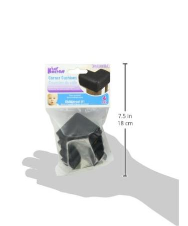 KidKusion 4-Piece Safety Corner Cushion - Black - Made in USA - Child Safety Corner Guard for Home Furniture - Baby Proof Table Protector - 4 Pack - Buy Online on SooperMarket.com