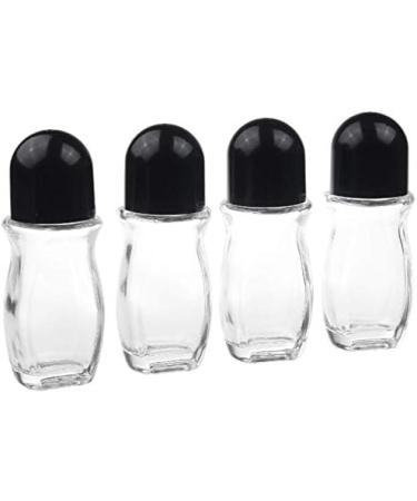 Eco-Fused Refillable Glass Roll-On Deodorant Bottles 4-Pack - 1.7 Oz (50 ml) - Leak-Proof with Twist Cap - 20pcs Labels Included - for DIY Homemade Natural Deodorant Sunscreen Moisturizer - Buy Online on SooperMarket.com