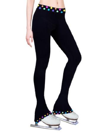 NY2 SPORTSWEAR Figure Skating Practice Pants - Polka Dot Multi Large